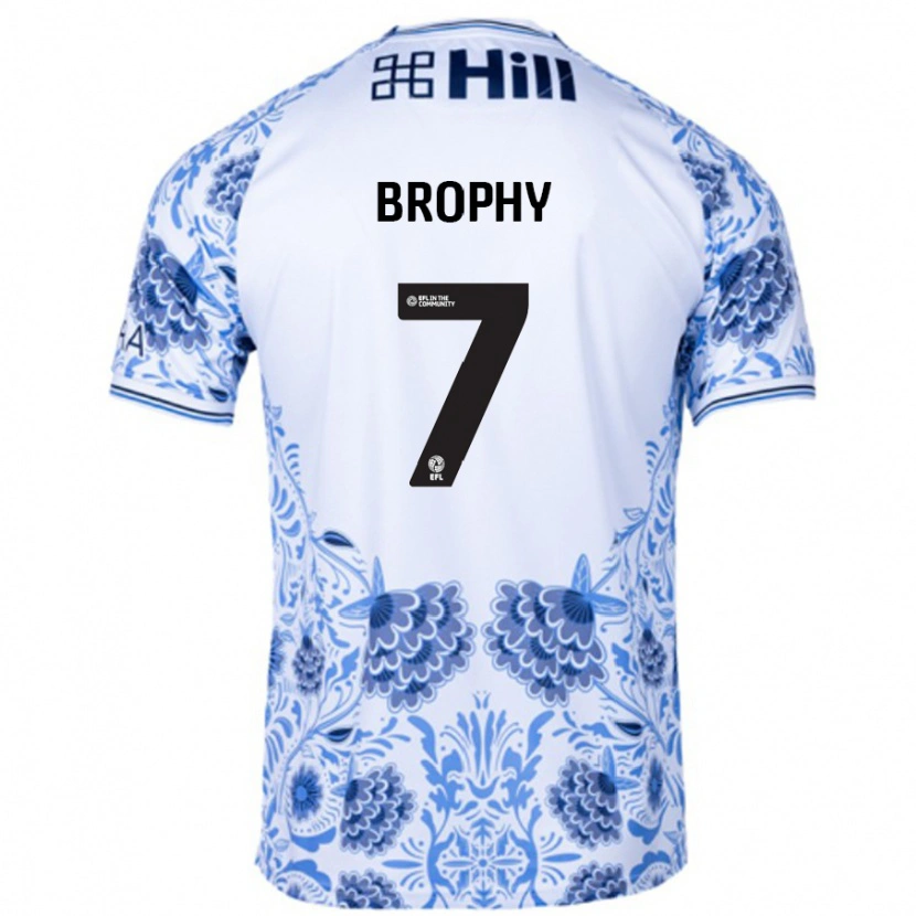 Danxen Kinder James Brophy #7 Weiß Blau Auswärtstrikot Trikot 2024/25 T-Shirt