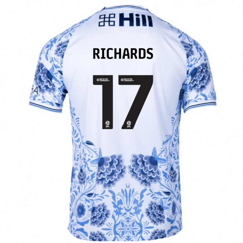 Danxen Kinder Taylor Richards #17 Weiß Blau Auswärtstrikot Trikot 2024/25 T-Shirt