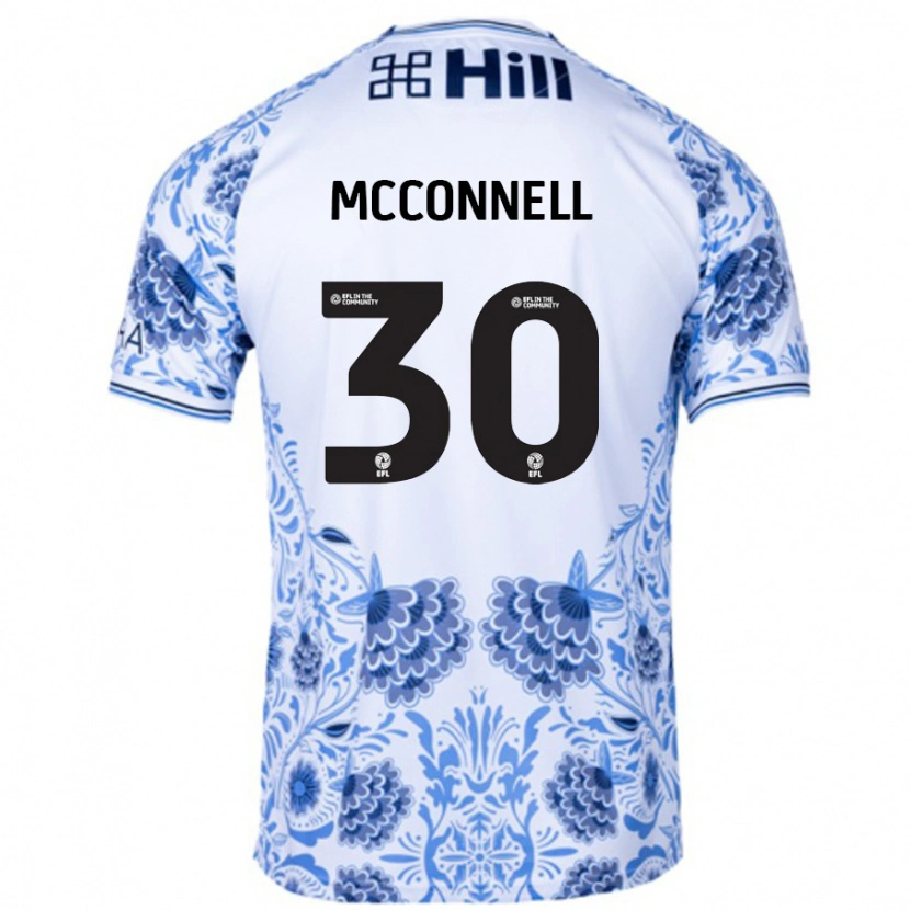 Danxen Kinder Glenn Mcconnell #30 Weiß Blau Auswärtstrikot Trikot 2024/25 T-Shirt