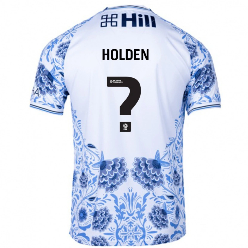 Danxen Kinder Lenny Holden #0 Weiß Blau Auswärtstrikot Trikot 2024/25 T-Shirt