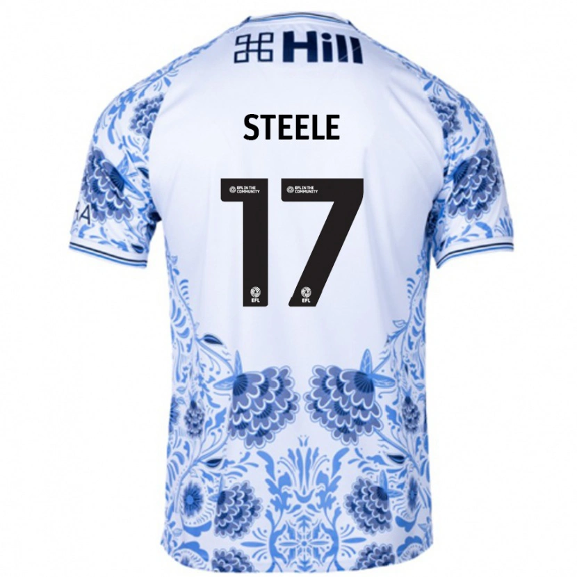 Danxen Kinder Fran Steele #17 Weiß Blau Auswärtstrikot Trikot 2024/25 T-Shirt