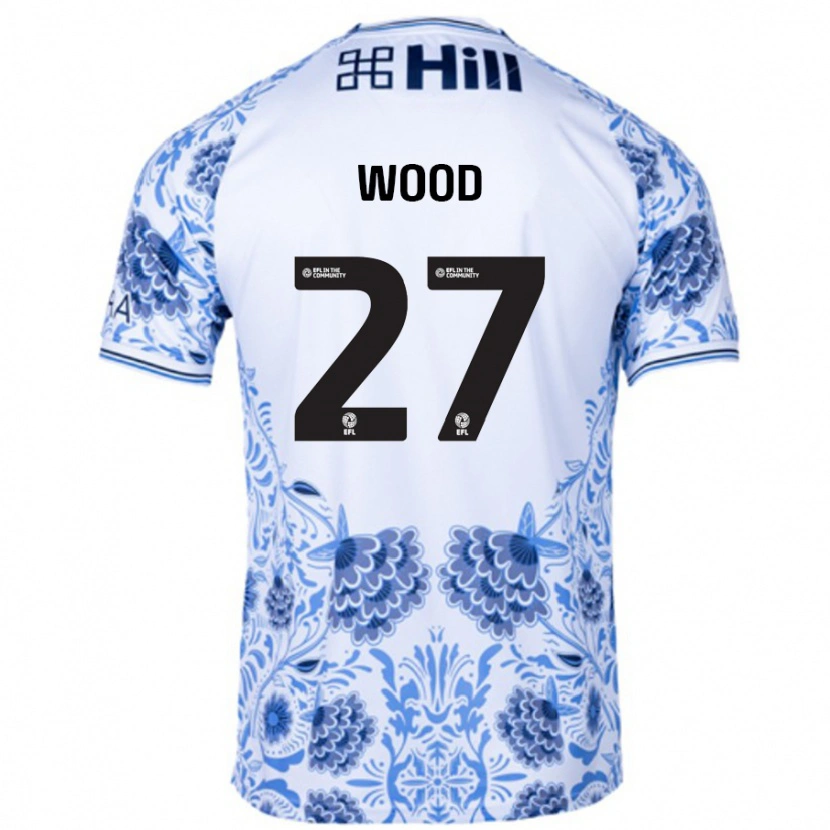 Danxen Kinder Zoe Wood #27 Weiß Blau Auswärtstrikot Trikot 2024/25 T-Shirt