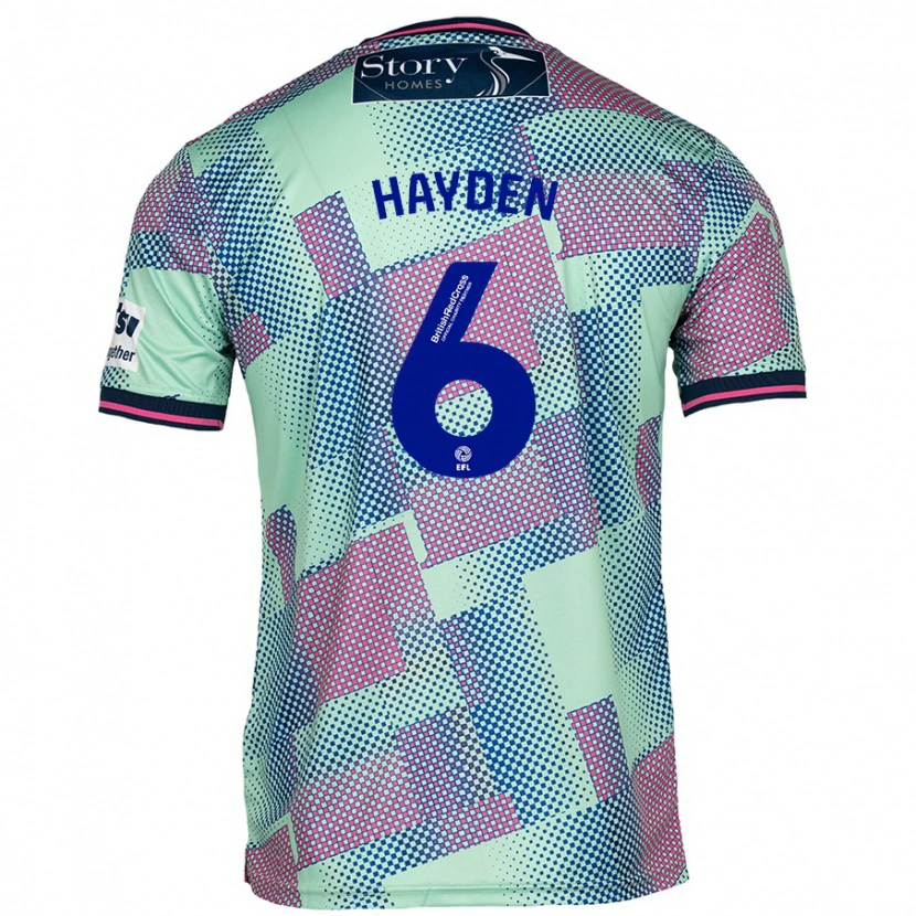 Danxen Kinder Aaron Hayden #6 Grün Auswärtstrikot Trikot 2024/25 T-Shirt