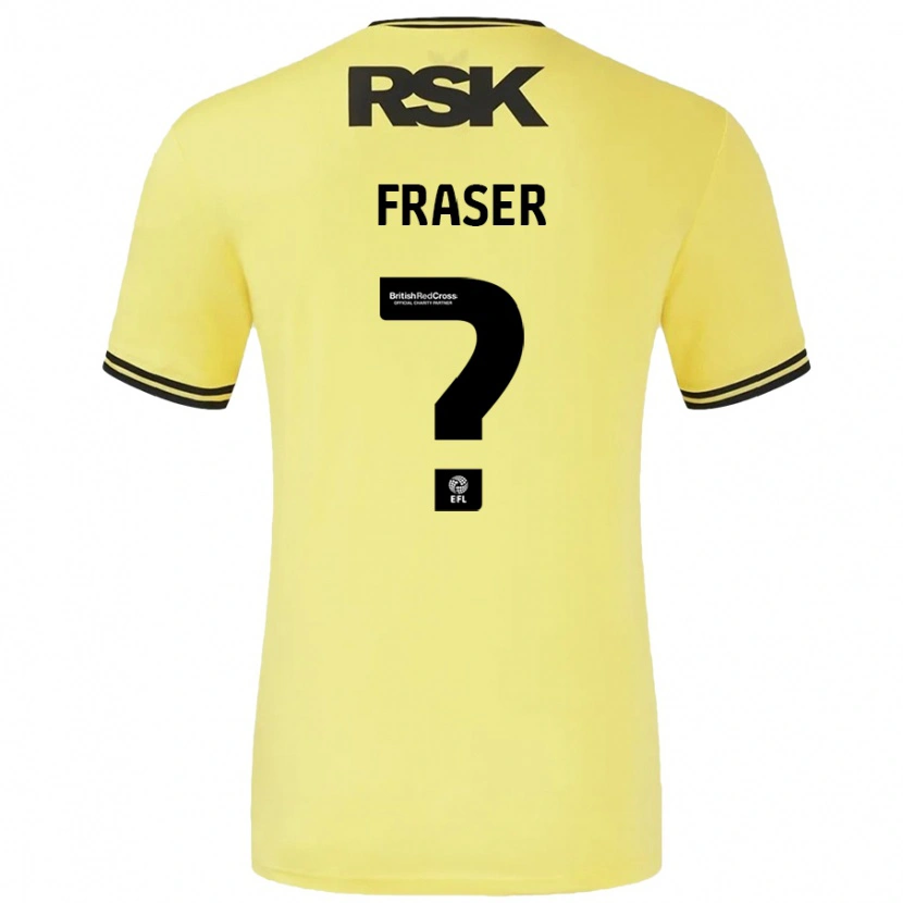 Danxen Kinder Scott Fraser #0 Gelb Schwarz Auswärtstrikot Trikot 2024/25 T-Shirt