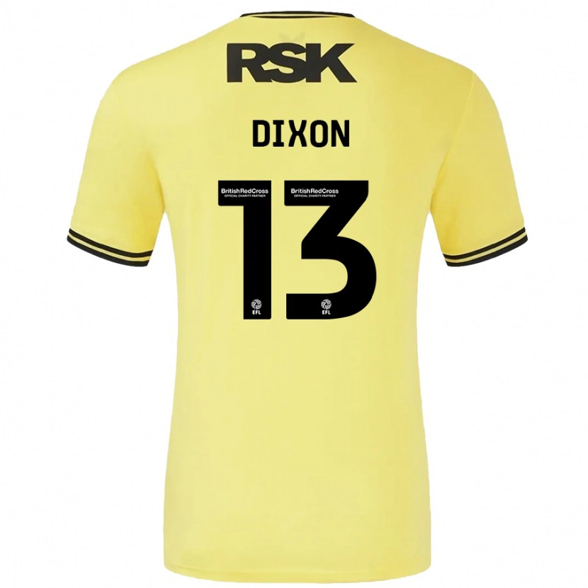 Danxen Kinder Kaheim Dixon #13 Gelb Schwarz Auswärtstrikot Trikot 2024/25 T-Shirt