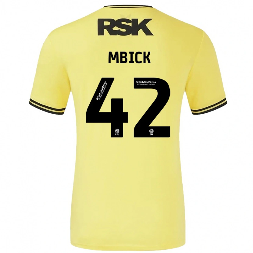 Danxen Kinder Micah Mbick #42 Gelb Schwarz Auswärtstrikot Trikot 2024/25 T-Shirt