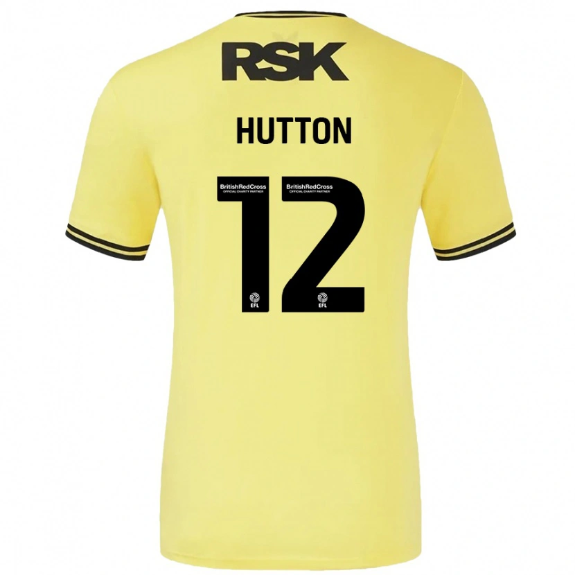 Danxen Kinder Jodie Hutton #12 Gelb Schwarz Auswärtstrikot Trikot 2024/25 T-Shirt