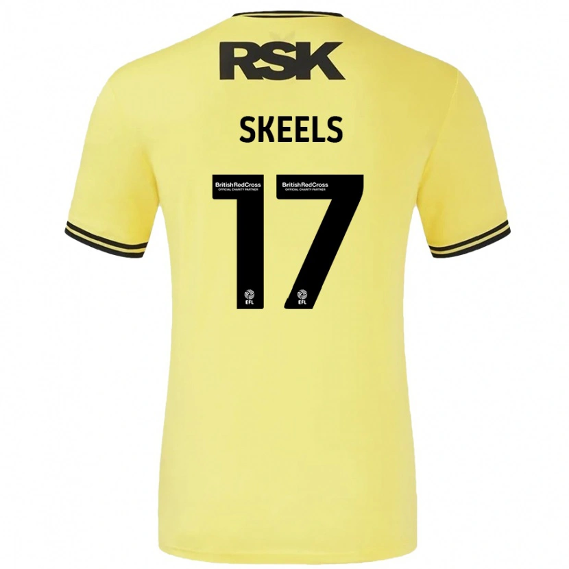 Danxen Kinder Kiera Skeels #17 Gelb Schwarz Auswärtstrikot Trikot 2024/25 T-Shirt