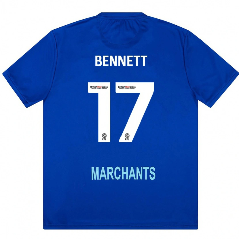 Danxen Kinder Scot Bennett #17 Grün Auswärtstrikot Trikot 2024/25 T-Shirt