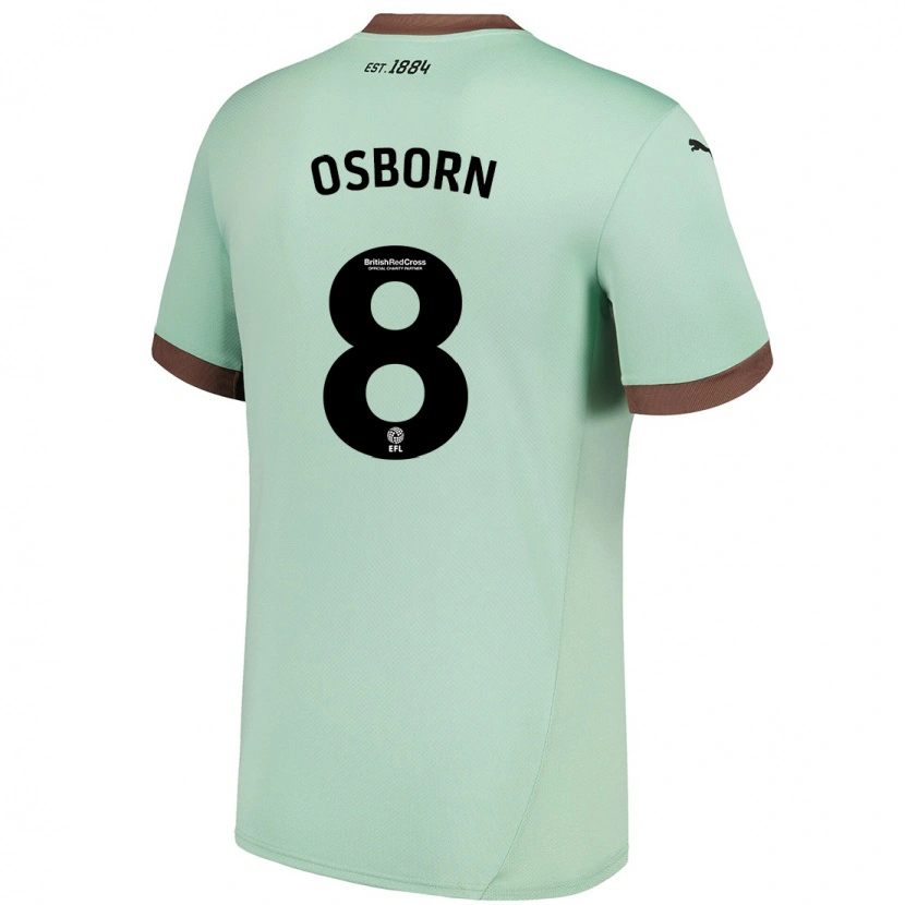 Danxen Kinder Ben Osborn #8 Blassgrün Auswärtstrikot Trikot 2024/25 T-Shirt