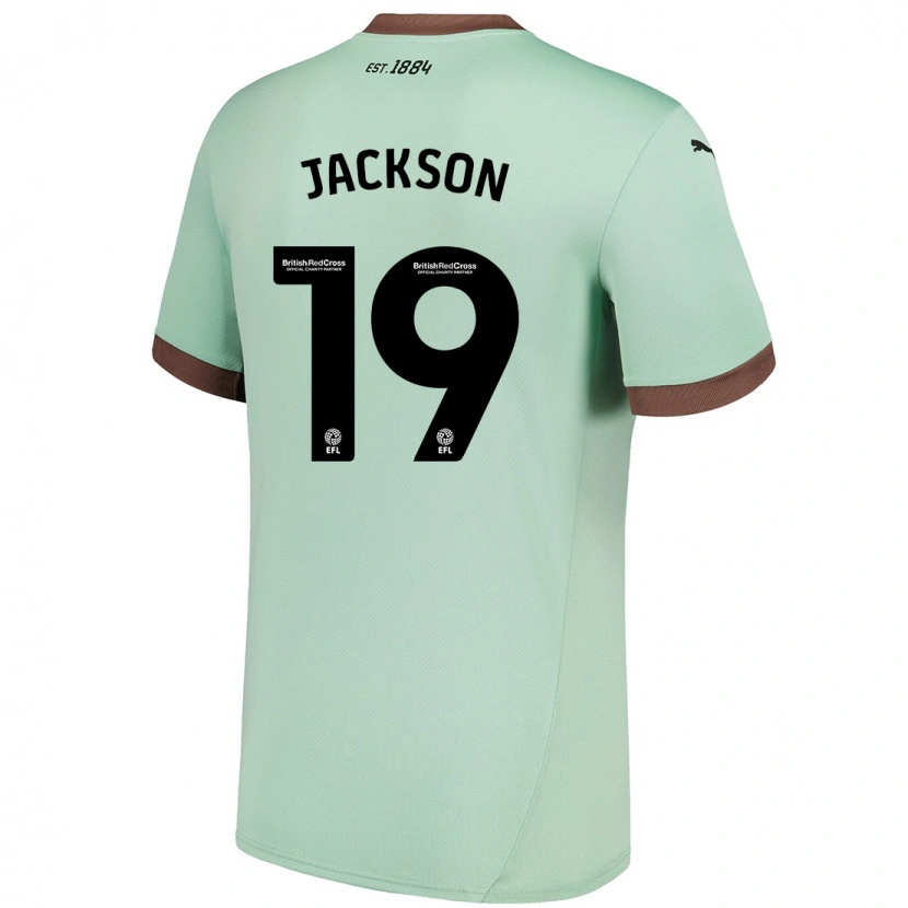 Danxen Kinder Kayden Jackson #19 Blassgrün Auswärtstrikot Trikot 2024/25 T-Shirt