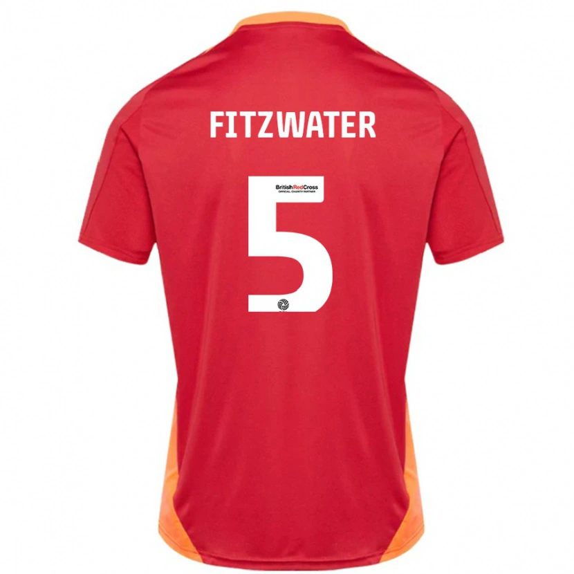 Danxen Kinder Jack Fitzwater #5 Blau Cremeweiß Auswärtstrikot Trikot 2024/25 T-Shirt