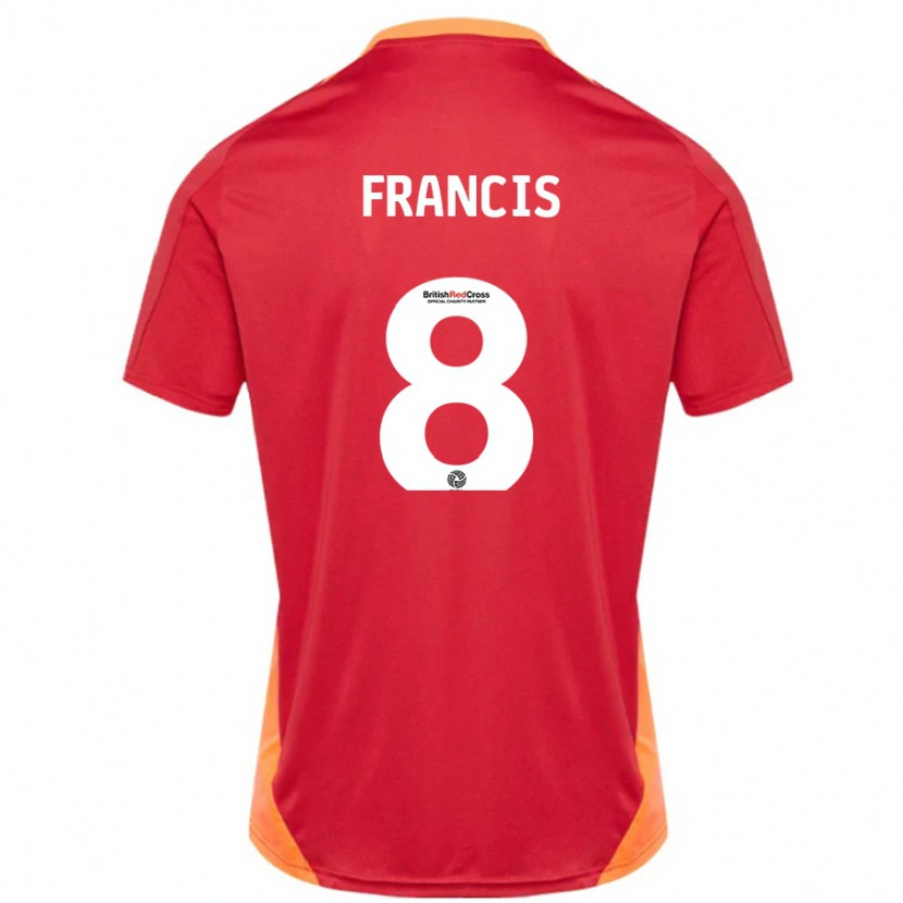 Danxen Kinder Ed Francis #8 Blau Cremeweiß Auswärtstrikot Trikot 2024/25 T-Shirt