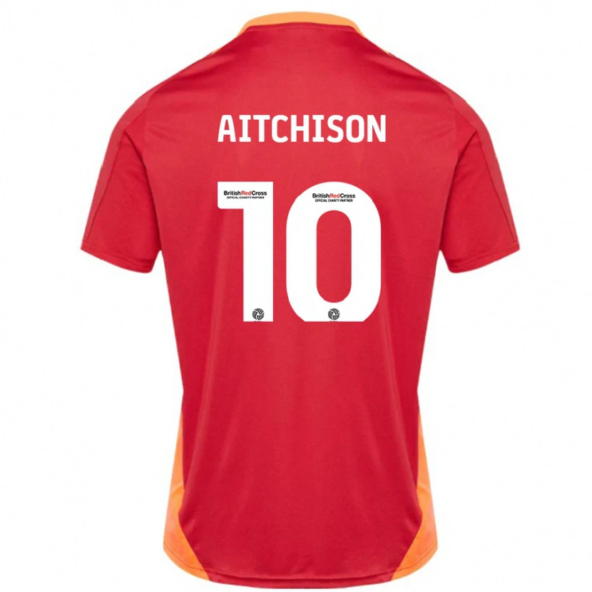 Danxen Kinder Jack Aitchison #10 Blau Cremeweiß Auswärtstrikot Trikot 2024/25 T-Shirt