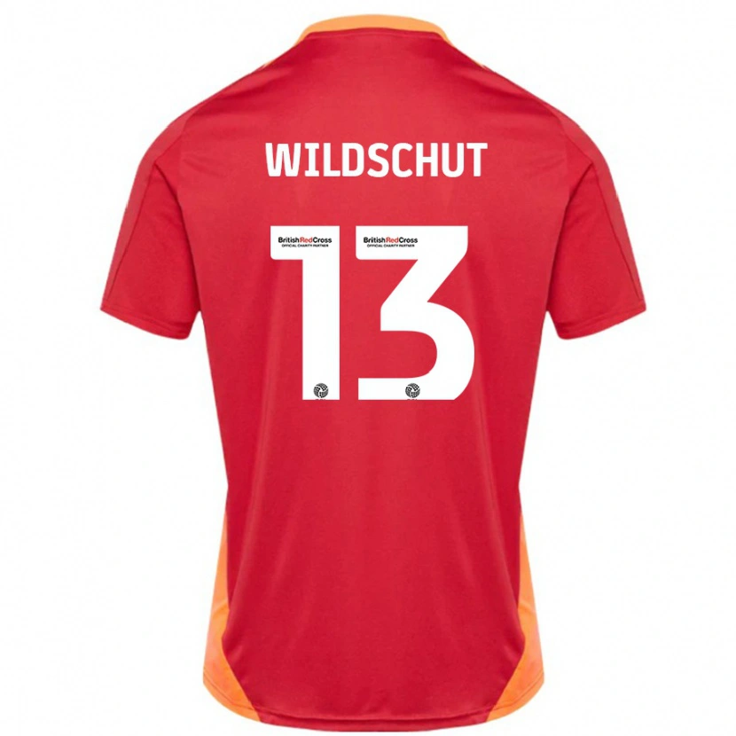 Danxen Kinder Yanic Wildschut #13 Blau Cremeweiß Auswärtstrikot Trikot 2024/25 T-Shirt