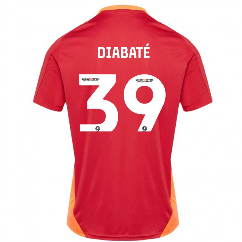 Danxen Kinder Cheick Diabaté #39 Blau Cremeweiß Auswärtstrikot Trikot 2024/25 T-Shirt