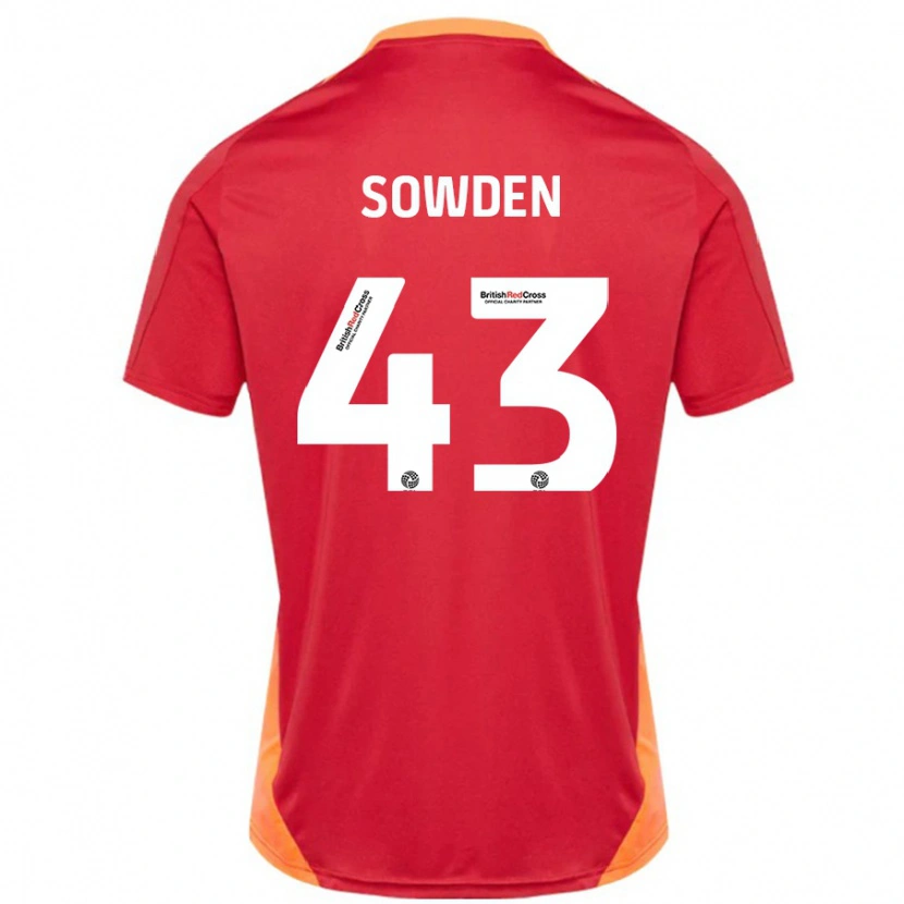 Danxen Kinder Andrew Sowden #43 Blau Cremeweiß Auswärtstrikot Trikot 2024/25 T-Shirt