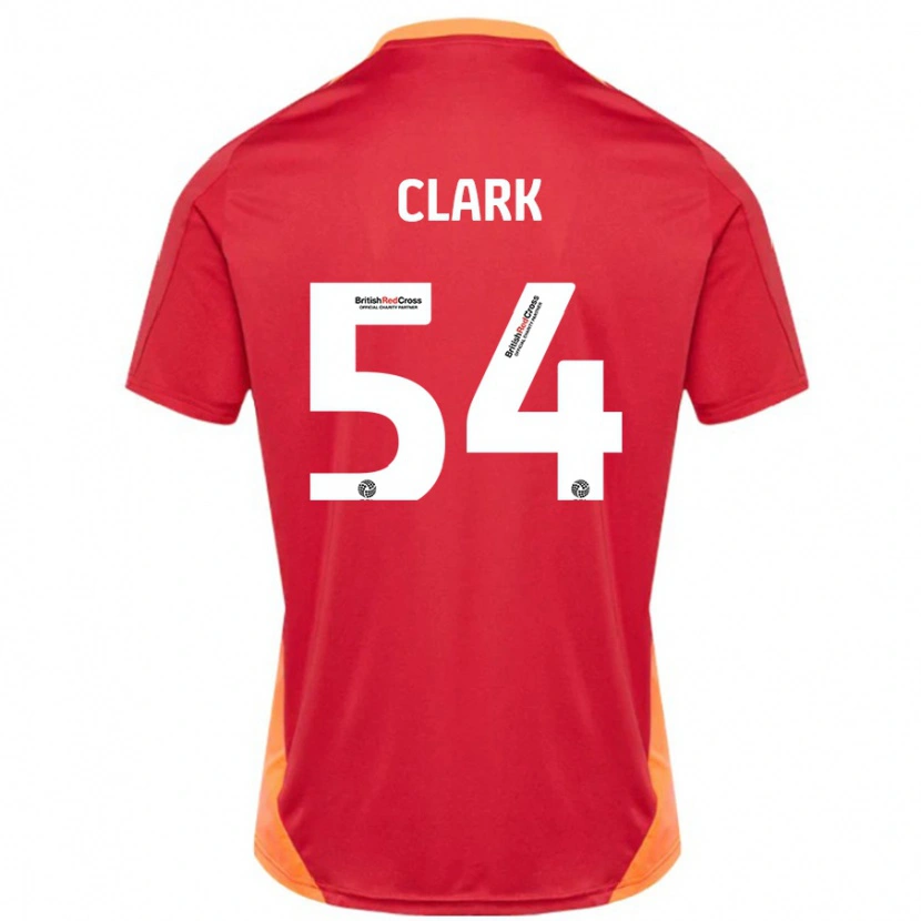 Danxen Kinder Max Clark #54 Blau Cremeweiß Auswärtstrikot Trikot 2024/25 T-Shirt