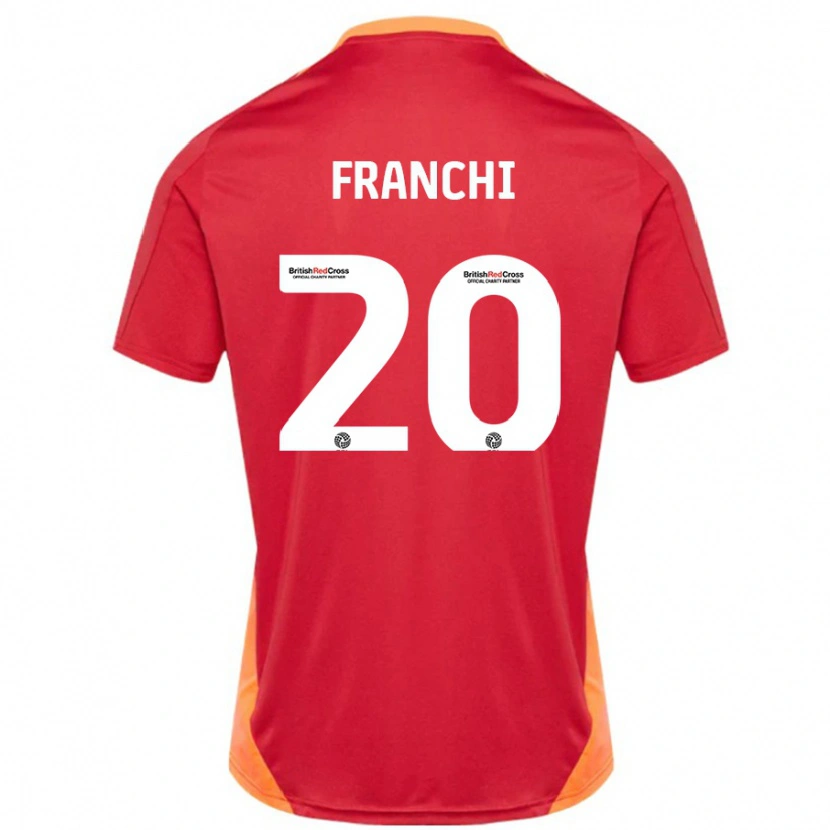 Danxen Kinder Matilda Franchi #20 Blau Cremeweiß Auswärtstrikot Trikot 2024/25 T-Shirt