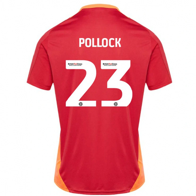 Danxen Kinder Amber Pollock #23 Blau Cremeweiß Auswärtstrikot Trikot 2024/25 T-Shirt