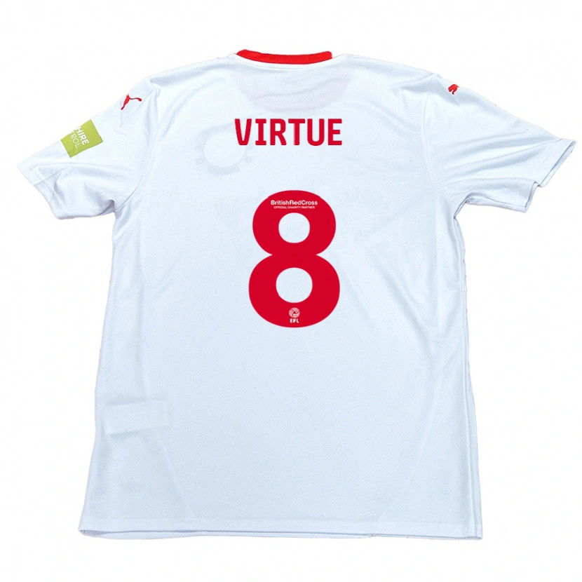 Danxen Kinder Matty Virtue #8 Weiß Auswärtstrikot Trikot 2024/25 T-Shirt