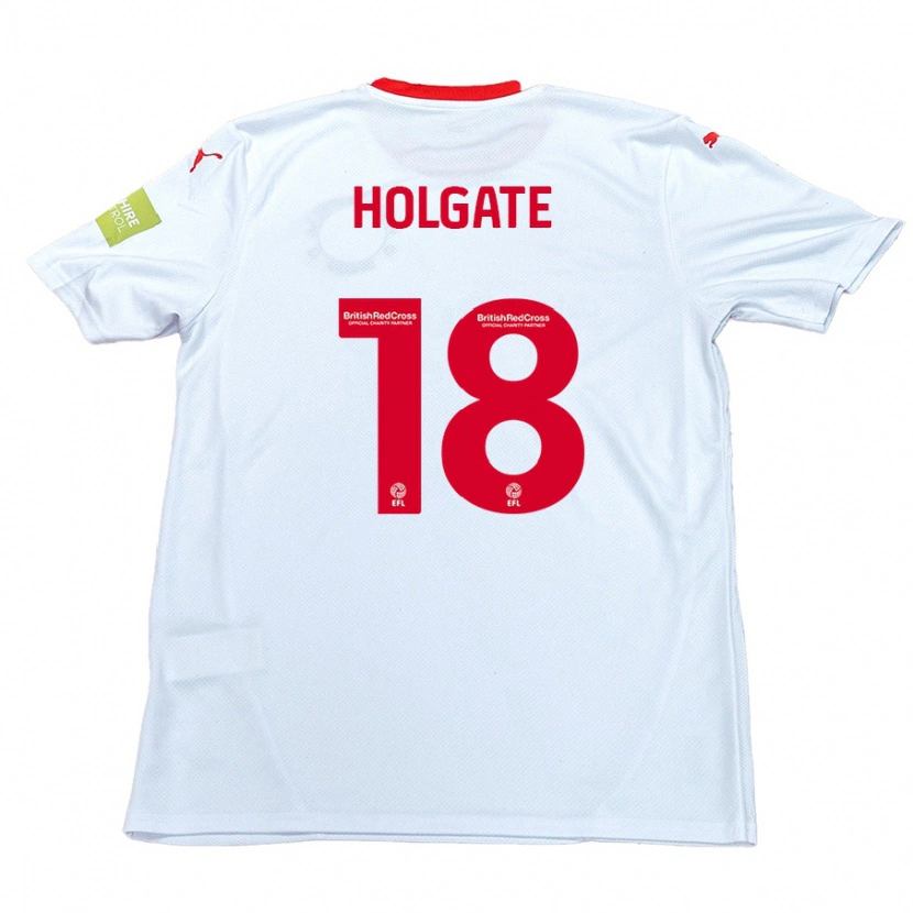 Danxen Kinder Harrison Holgate #18 Weiß Auswärtstrikot Trikot 2024/25 T-Shirt