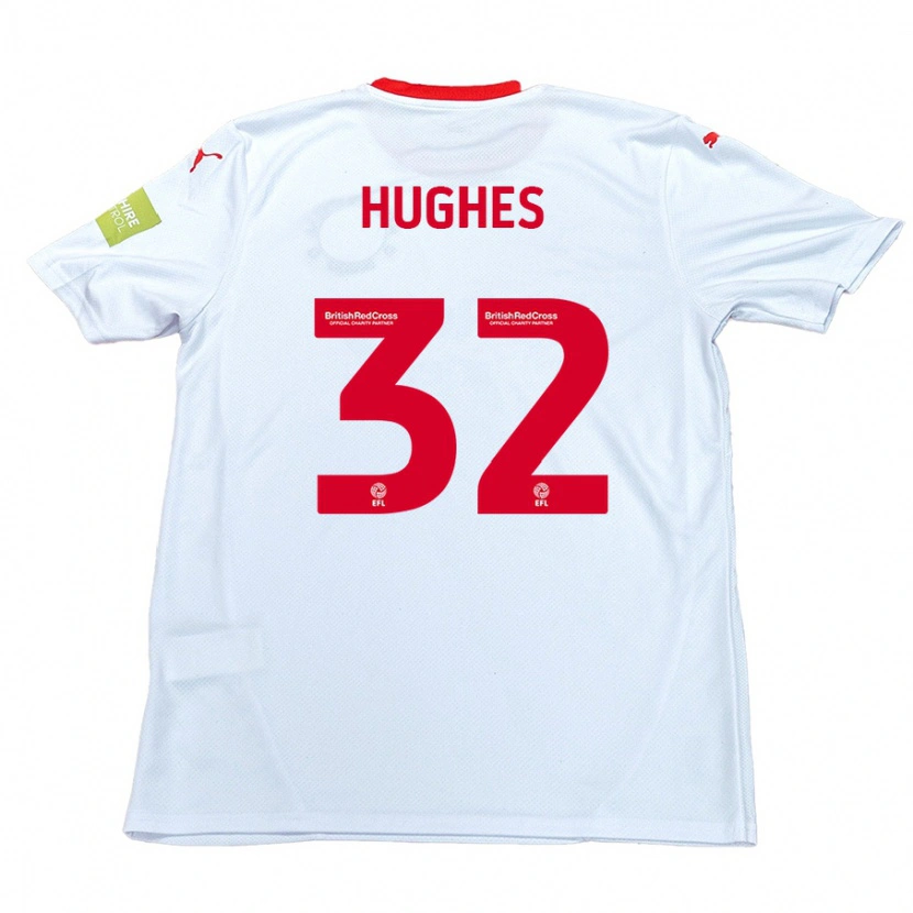 Danxen Kinder Kayden Hughes #32 Weiß Auswärtstrikot Trikot 2024/25 T-Shirt