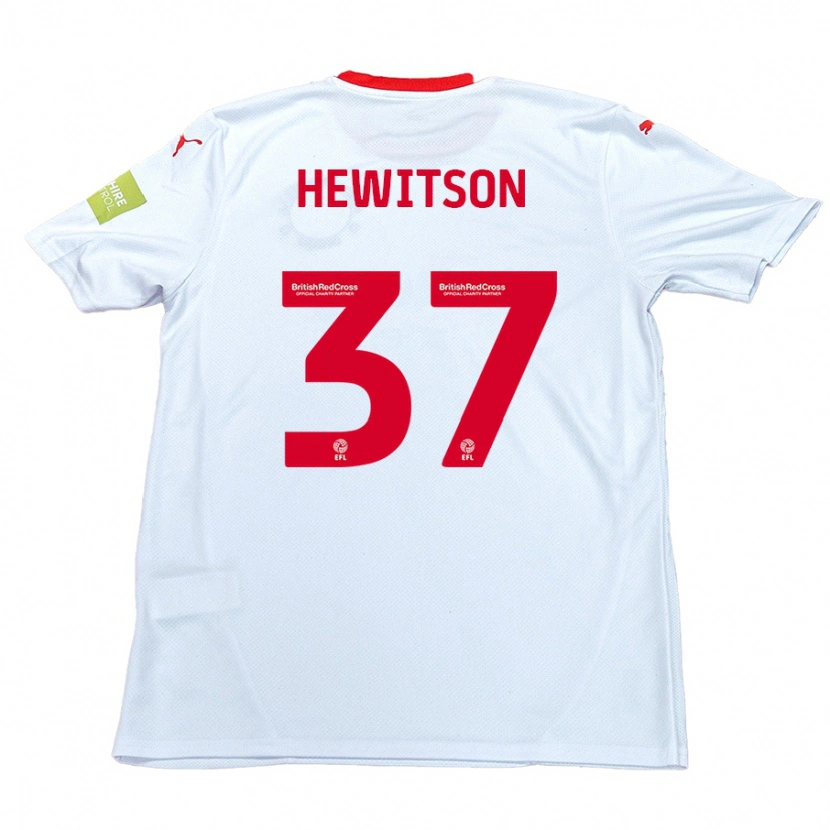 Danxen Kinder Luke Hewitson #37 Weiß Auswärtstrikot Trikot 2024/25 T-Shirt