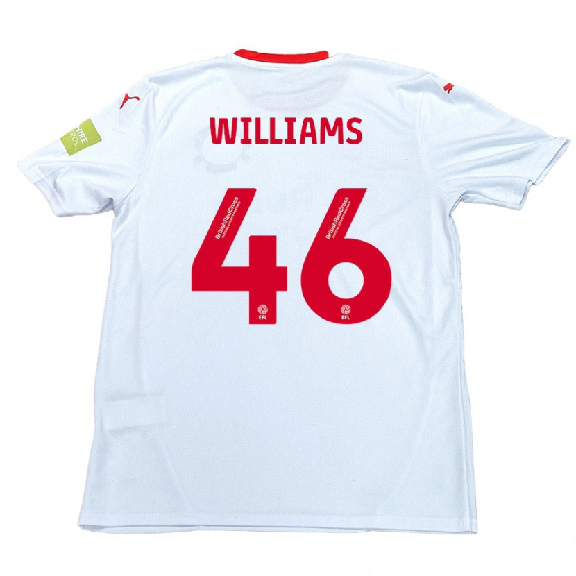 Danxen Kinder Theo Williams #46 Weiß Auswärtstrikot Trikot 2024/25 T-Shirt