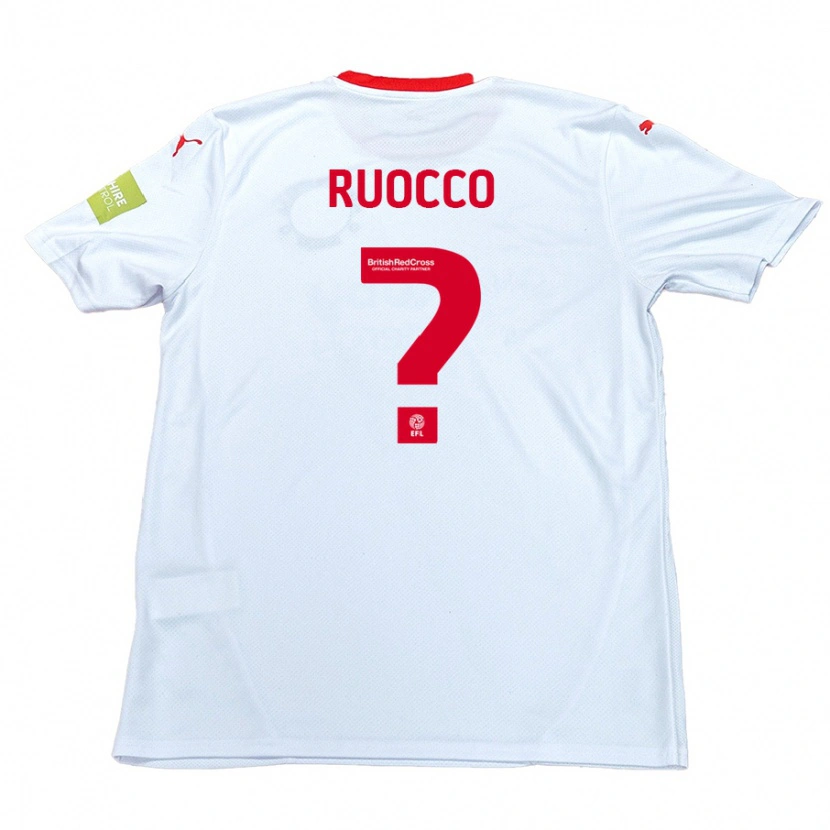 Danxen Kinder Alessio Ruocco #0 Weiß Auswärtstrikot Trikot 2024/25 T-Shirt