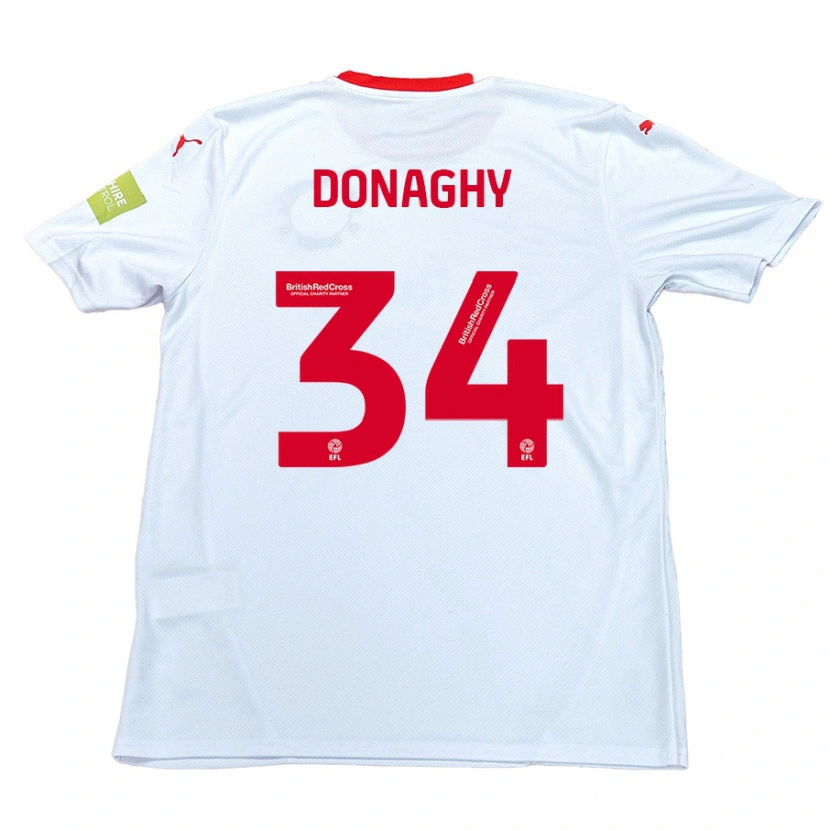 Danxen Kinder Tom Donaghy #34 Weiß Auswärtstrikot Trikot 2024/25 T-Shirt