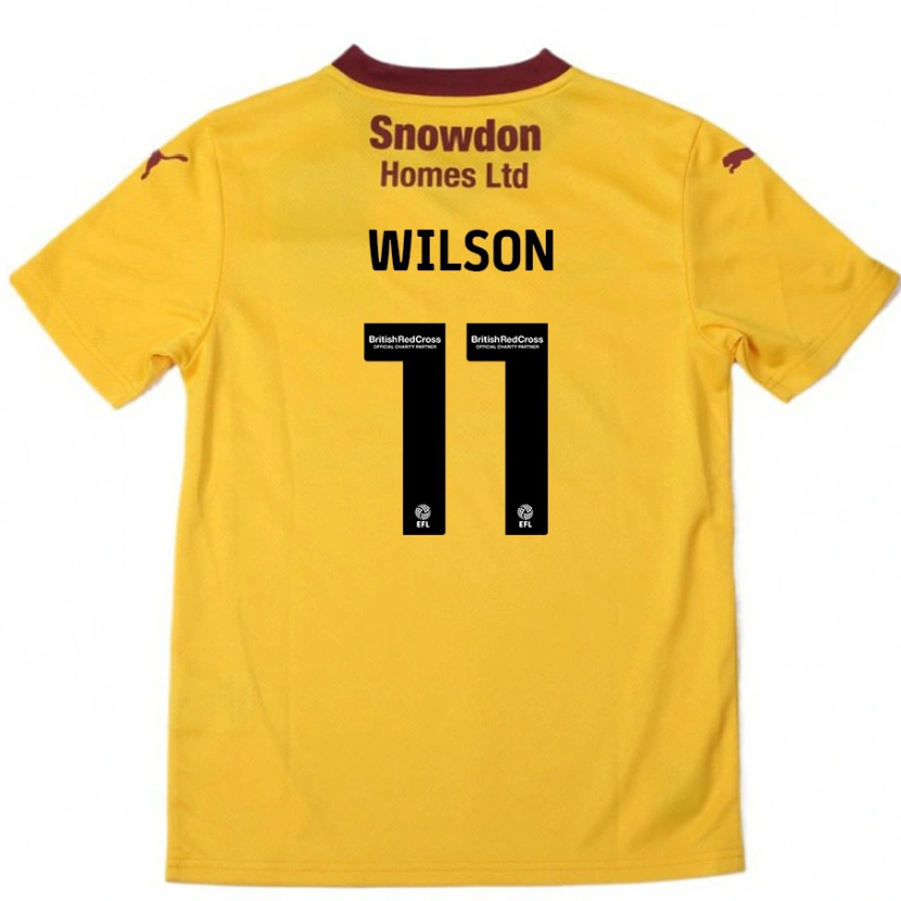 Danxen Kinder James Wilson #11 Orange Burgunderrot Auswärtstrikot Trikot 2024/25 T-Shirt