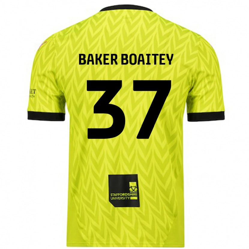 Danxen Kinder Benicio Baker-Boaitey #37 Fluoreszierend Grün Auswärtstrikot Trikot 2024/25 T-Shirt