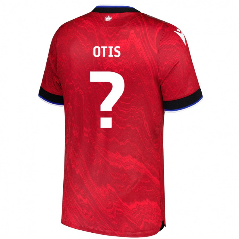 Danxen Kinder Lewis Otis #0 Rot Schwarz Auswärtstrikot Trikot 2024/25 T-Shirt