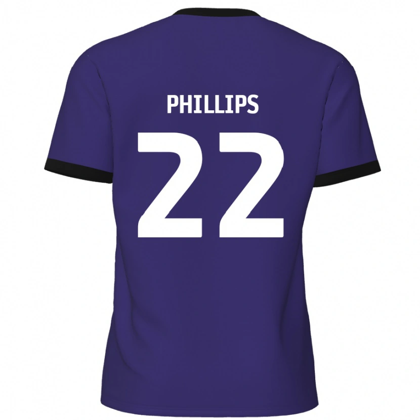 Danxen Kinder Daniel Phillips #22 Lila Auswärtstrikot Trikot 2024/25 T-Shirt