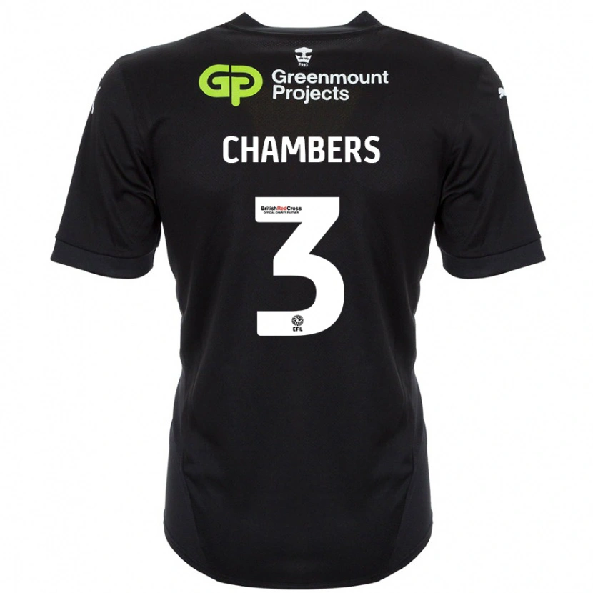 Danxen Kinder Luke Chambers #3 Schwarz Auswärtstrikot Trikot 2024/25 T-Shirt