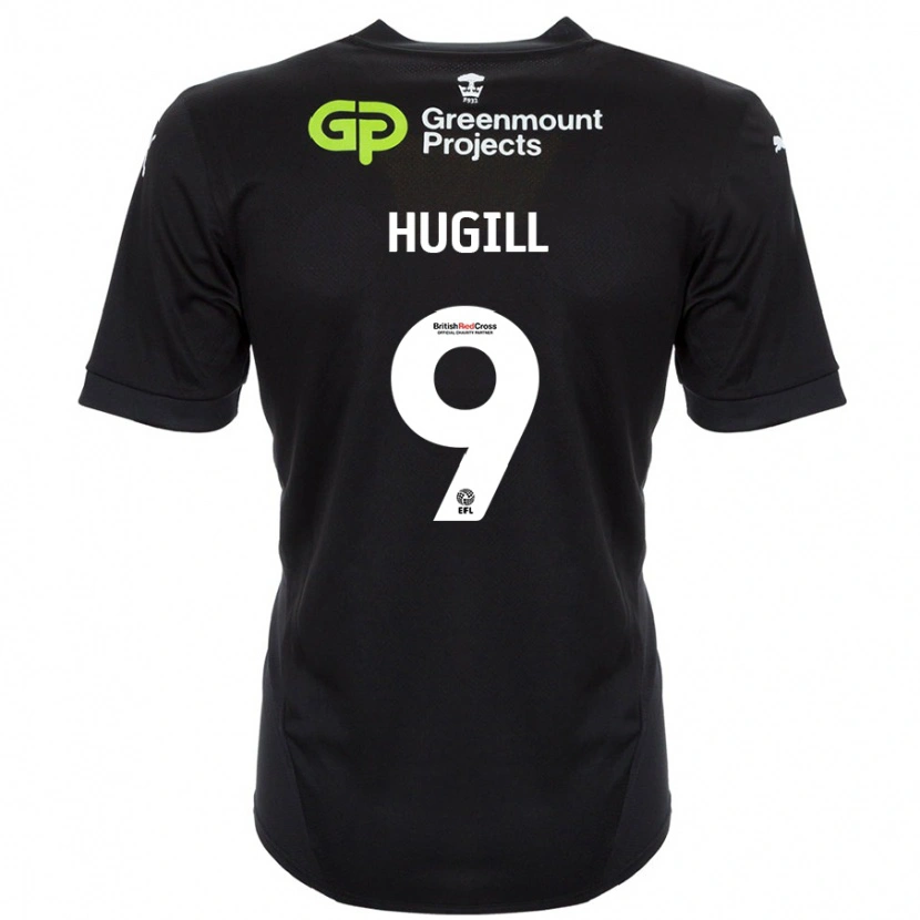 Danxen Kinder Joe Hugill #9 Schwarz Auswärtstrikot Trikot 2024/25 T-Shirt