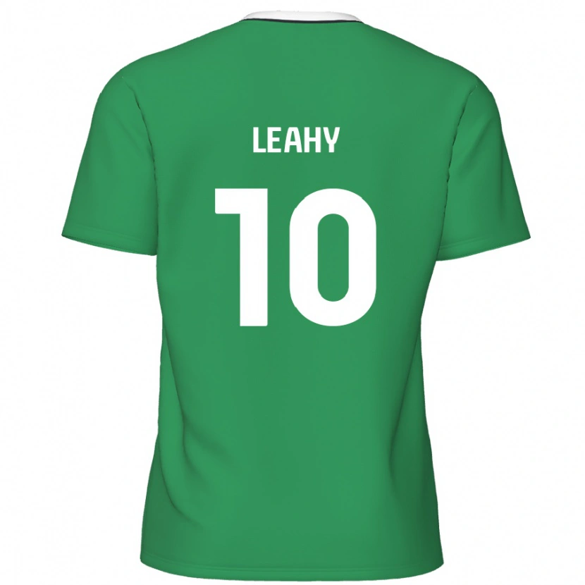 Danxen Kinder Luke Leahy #10 Grün Weiße Streifen Auswärtstrikot Trikot 2024/25 T-Shirt