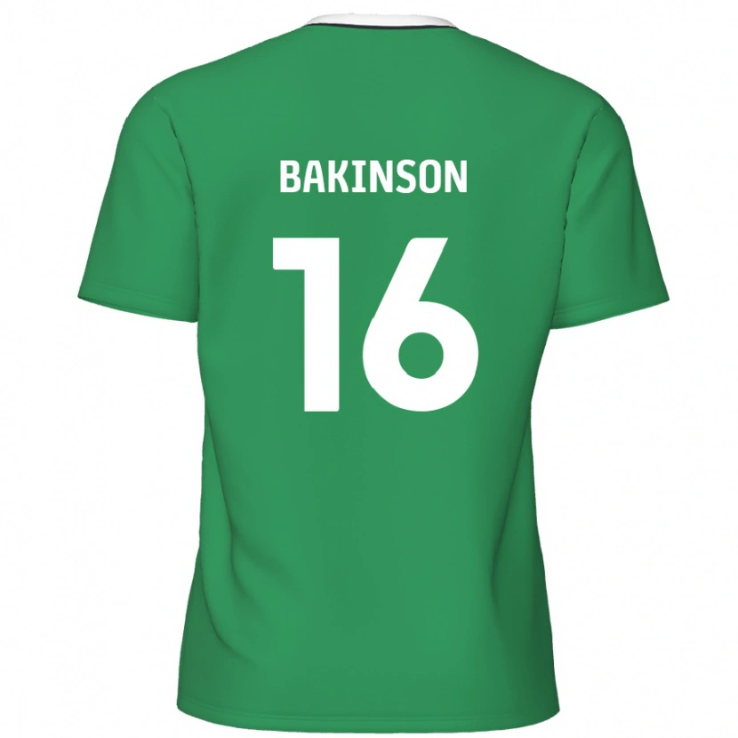 Danxen Kinder Tyreeq Bakinson #16 Grün Weiße Streifen Auswärtstrikot Trikot 2024/25 T-Shirt