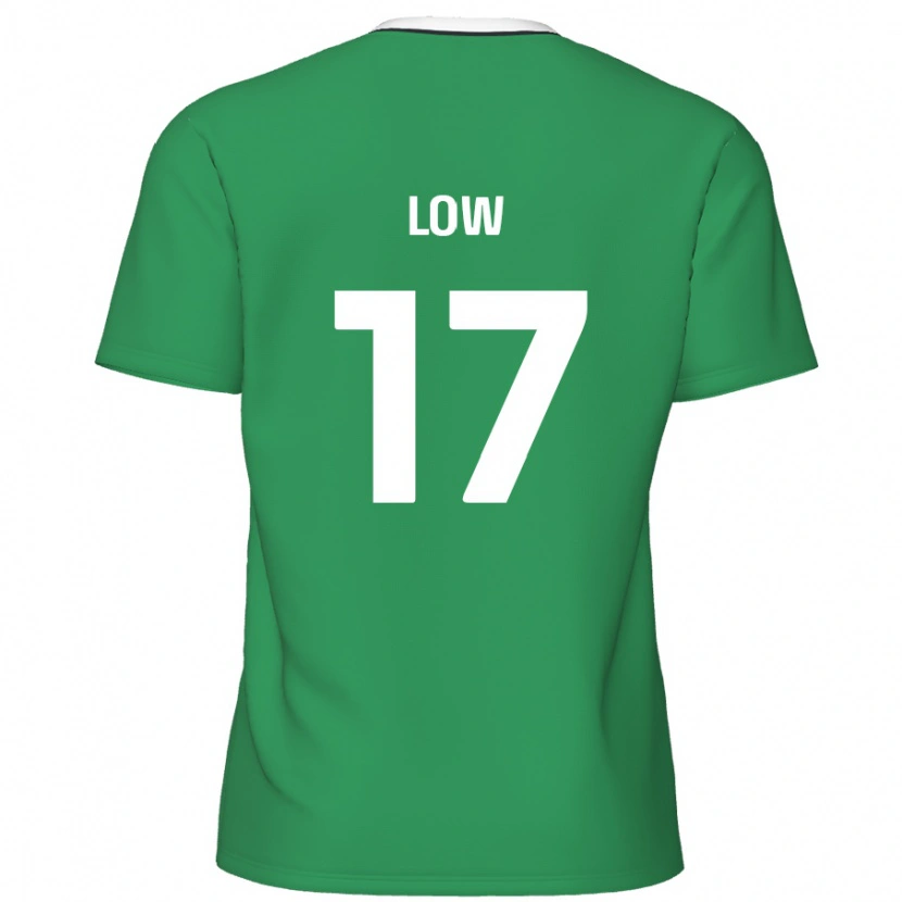 Danxen Kinder Joe Low #17 Grün Weiße Streifen Auswärtstrikot Trikot 2024/25 T-Shirt