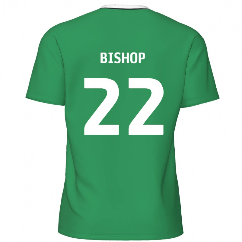 Danxen Kinder Nathan Bishop #22 Grün Weiße Streifen Auswärtstrikot Trikot 2024/25 T-Shirt