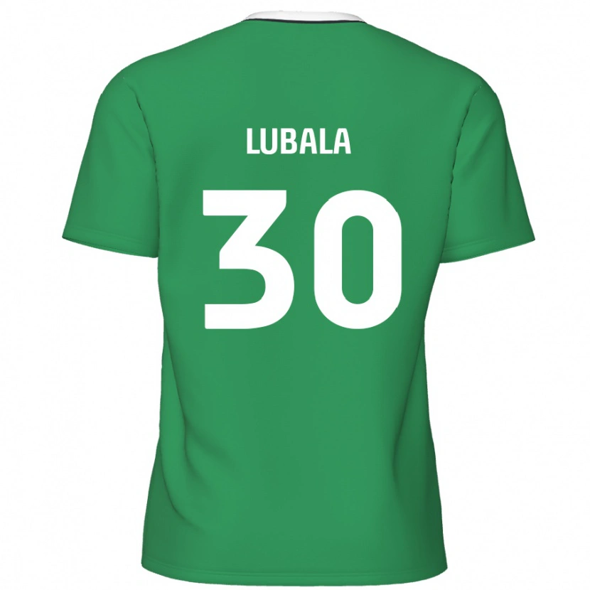 Danxen Kinder Bez Lubala #30 Grün Weiße Streifen Auswärtstrikot Trikot 2024/25 T-Shirt