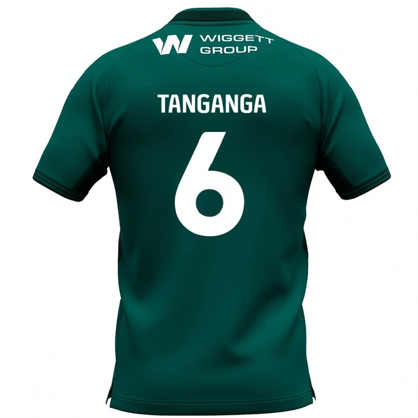 Danxen Kinder Japhet Tanganga #6 Grün Auswärtstrikot Trikot 2024/25 T-Shirt