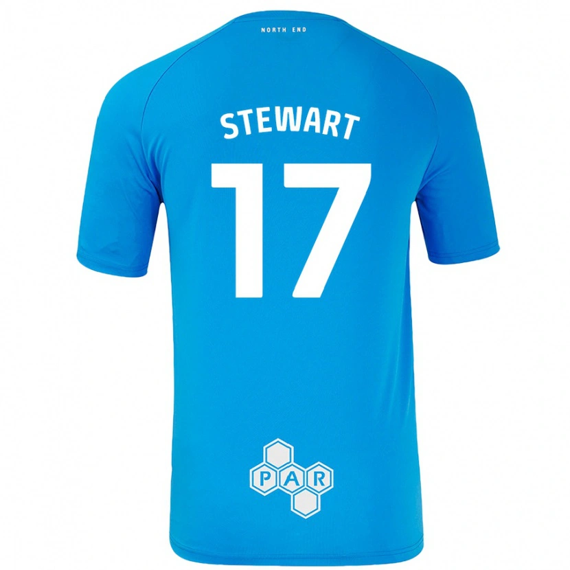 Danxen Kinder Layton Stewart #17 Himmelblau Auswärtstrikot Trikot 2024/25 T-Shirt