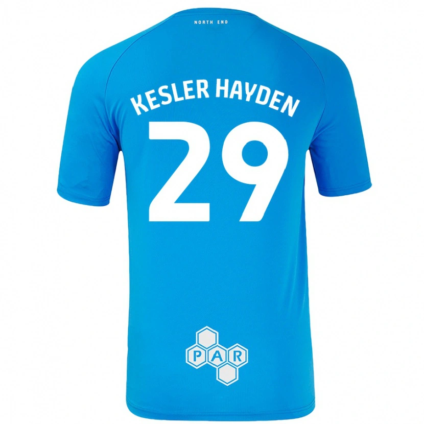 Danxen Kinder Kaine Kesler-Hayden #29 Himmelblau Auswärtstrikot Trikot 2024/25 T-Shirt