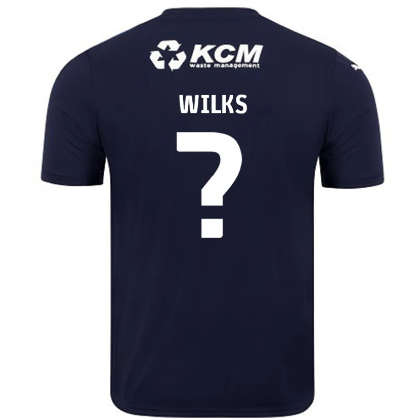 Danxen Kinder Mallik Wilks #0 Marineblau Auswärtstrikot Trikot 2024/25 T-Shirt