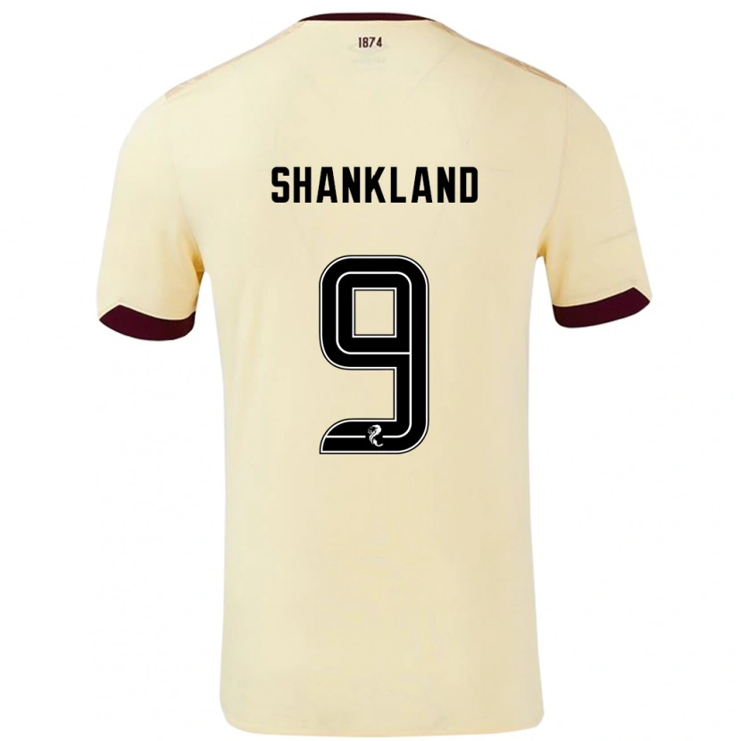 Danxen Kinder Lawrence Shankland #9 Creme Burgunderrot Auswärtstrikot Trikot 2024/25 T-Shirt