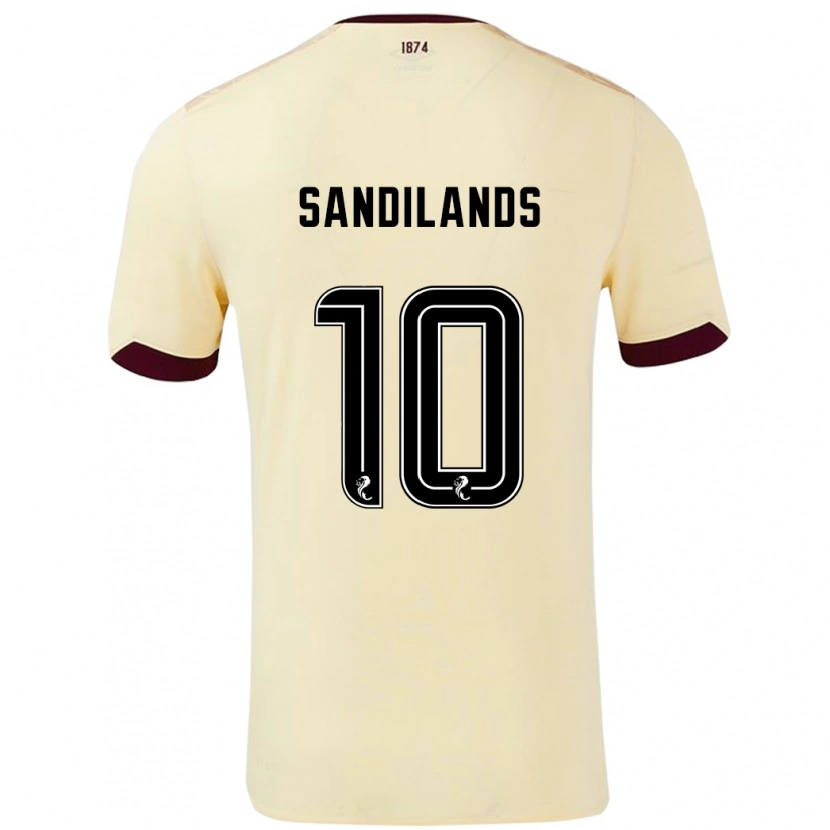 Danxen Kinder Callum Sandilands #10 Creme Burgunderrot Auswärtstrikot Trikot 2024/25 T-Shirt