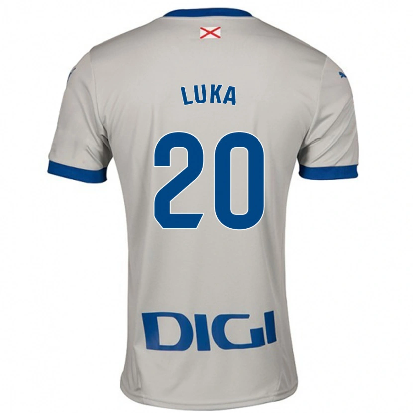 Danxen Kinder Luka Romero #20 Hellgrau Auswärtstrikot Trikot 2024/25 T-Shirt