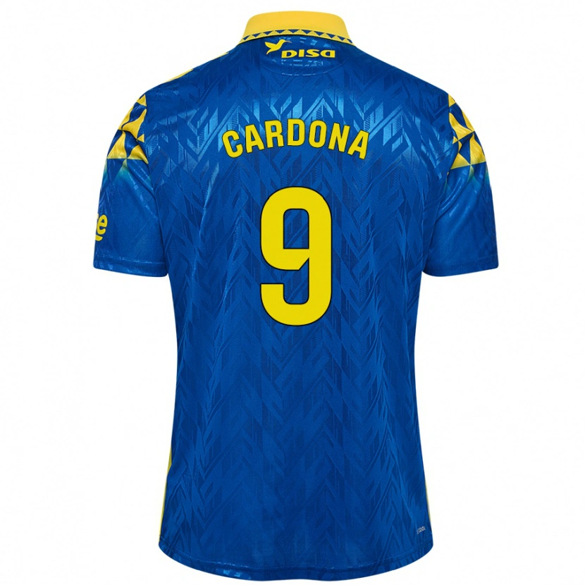 Danxen Kinder Marc Cardona #9 Blau Gelb Auswärtstrikot Trikot 2024/25 T-Shirt